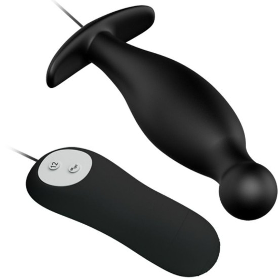 Pretty Love Bottom SILICONE ANAL PLUG EXTRA STIMULATION 12 SPEEDS REMOTE CONTROL