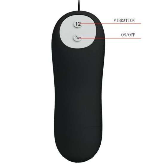 Pretty Love Bottom SILICONE ANAL PLUG EXTRA STIMULATION 12 SPEEDS REMOTE CONTROL