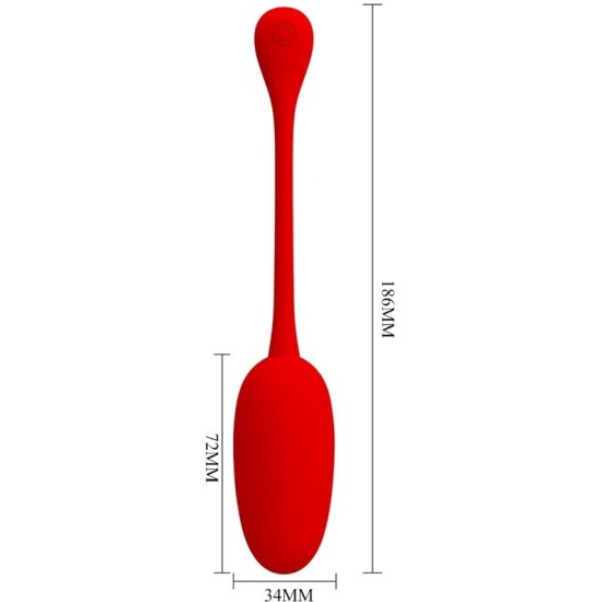 Pretty Love Flirtation PRETTY LOVE - KNUCKER RED RECHARGEABLE VIBRATING EGG