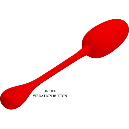 Pretty Love Flirtation PRETTY LOVE - KNUCKER RED RECHARGEABLE VIBRATING EGG