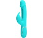 Pretty Love Flirtation PRETTY LOVE - KAMPAS RABBIT 3 IN 1 MULTIFUNCTION VIBRATOR WITH TONGUE AQUA GREEN