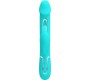 Pretty Love Flirtation PRETTY LOVE — KAMPAS RABBIT 3 IN 1 DAUDZFUNKCIJAS VIBRATORS AR MĒLES AQUA GREEN