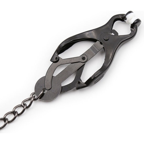 Ohmama Fetish JAPANESE NIPPLE Clamps WITH BLACK CHAIN