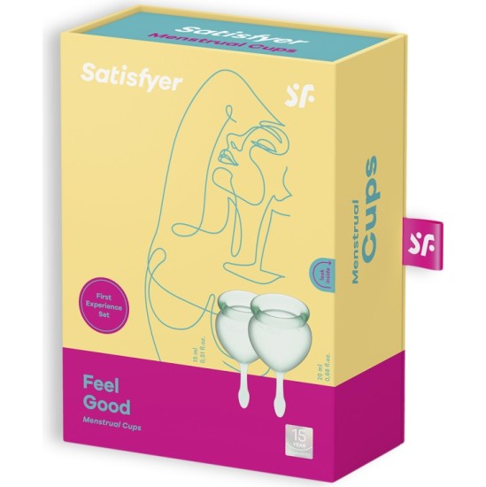 Satisfyer FEEL GOOD 2 MENSTRUĀLĀS KRUSES KOMPLEKTS TUMŠI ZAĻS