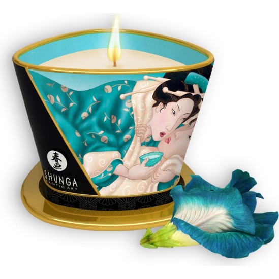 Shunga Erotic Art SHUNGA SENSUAL MASĀŽAS SVEČU SALAS ZIEDI 170ML