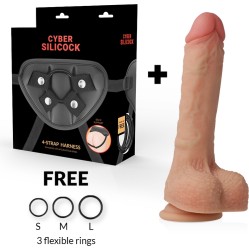 Cyber Silicock STRAP-ON CONNOR ŠĶIDRAIS SILIKONS AR 3 Gredzeniem BEZ MAKSAS