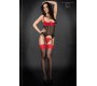 Chilirose CONJUNTO CR-3787 PRETO E VERMELHO - 42 XL