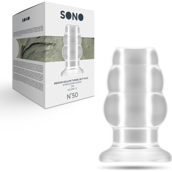 Sono N?50 MEDIUM HOLLOW TUNNEL BUTT PLUG CLEAR