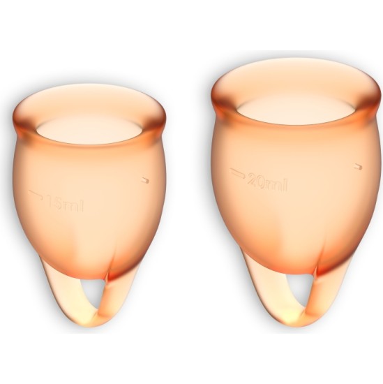 Satisfyer PASITIKINKITE 2 MENSTRUALINIŲ TAURELIŲ RINKINYS ORANŽINĖ