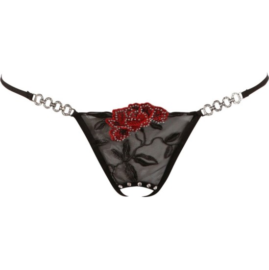 Cottelli Collection TANGA ROSE COM ABERTURA - 36-38 S/M