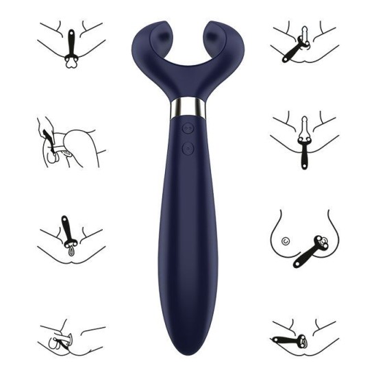 Satisfyer Partner APMIERINĀT BEZGALĪGI JAUTRAS MULTI VIBRATORS 3 BLUE