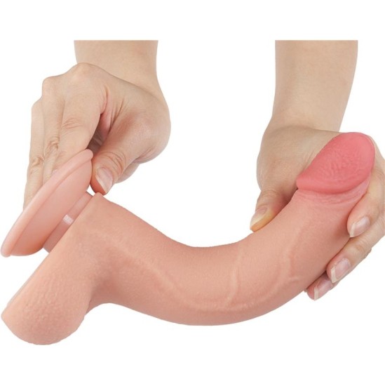 Lovetoy Bīdāmā āda divslāņu dildo 8.5