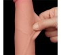 Lovetoy Bīdāmā āda divslāņu dildo 8.5