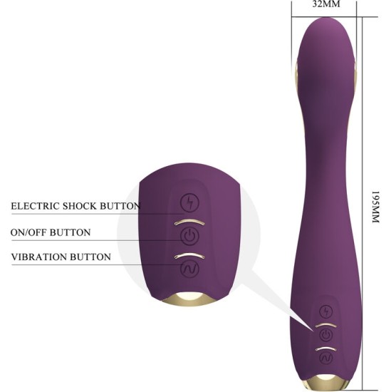 Pretty Love High Grade PRETTY LOVE – HECTOR ELECTROSHOCK VIBRATOR BY APP CONTROL LILLA