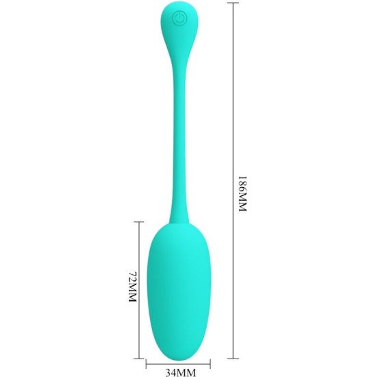 Pretty Love Flirtation PRETTY LOVE - KNUCKER WATER GREEN RECHARGEABLE VIBRATING EGG