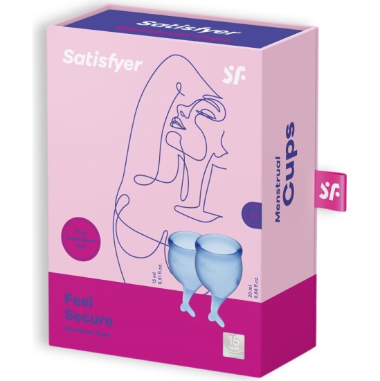 Satisfyer FEEL SECURE 2 MENSTRUAL CUPS SET DARK BLUE