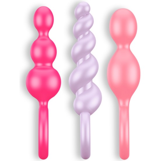 Satisfyer BOOTY CALL 3 PIECE SET ANAL PLUGS COLOURED