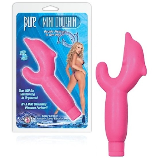 Nasstoys MINI DOLPHIN VIBRATOR ROŽINIS