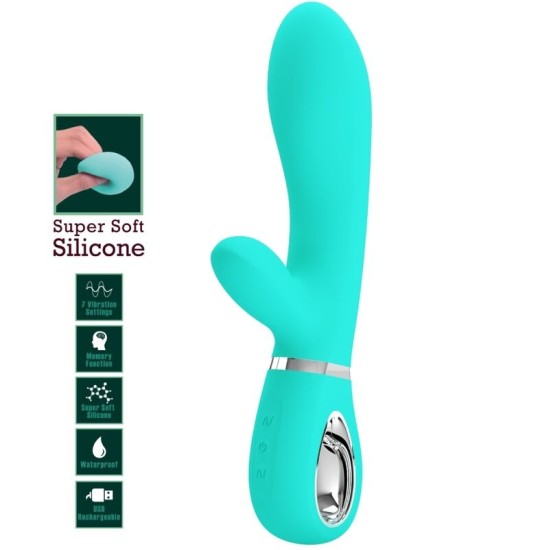 Pretty Love Flirtation PRETTY LOVE - THOMAS MULTIFUNCTION G-SPOT VIBRATOR AQUA GREEN