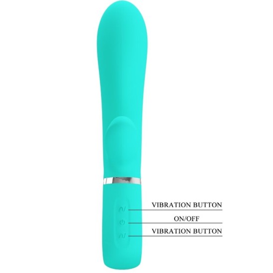 Pretty Love Flirtation PRETTY LOVE - МНОГОФУНКЦИОНАЛЬНЫЙ ВИБРАТОР THOMAS G-SPOT AQUA GREEN