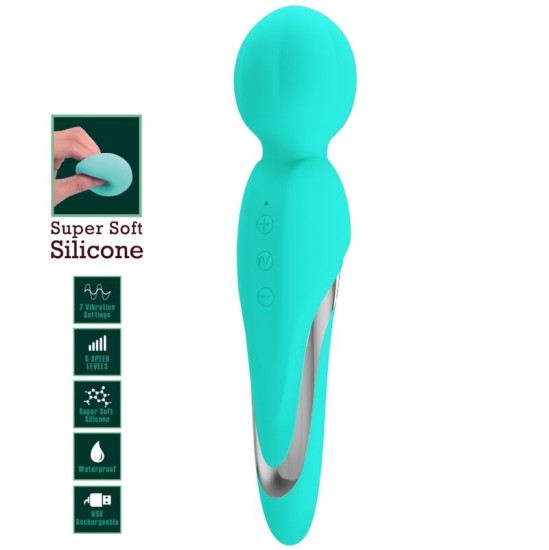 Pretty Love Flirtation PRETTY LOVE - WALTER VIBRATOR WAND AQUA GREEN