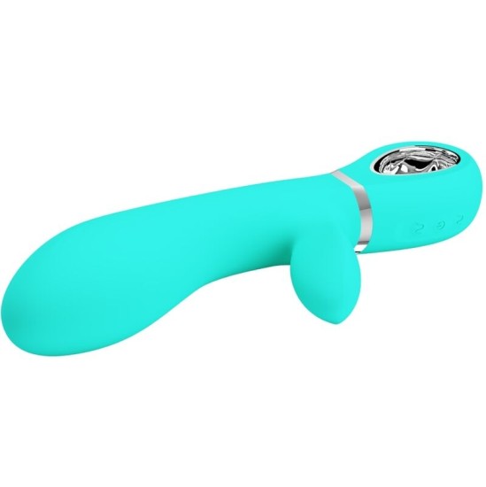 Pretty Love Flirtation PRETTY LOVE – THOMAS MULTIFUNCTION G-SPOT VIBRATOR AQUA GREEN