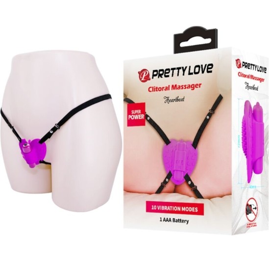 Pretty Love Flirtation PRETTY LOVE – CLITORAL MASAGER HEARTBEAT 10 VIBRATION MODE PURPLE