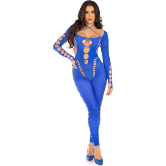 Leg Avenue Bodystockings LEG AVENUE - RECKLESS ANKLING BODYSSTOCKING ROYAL BLUE