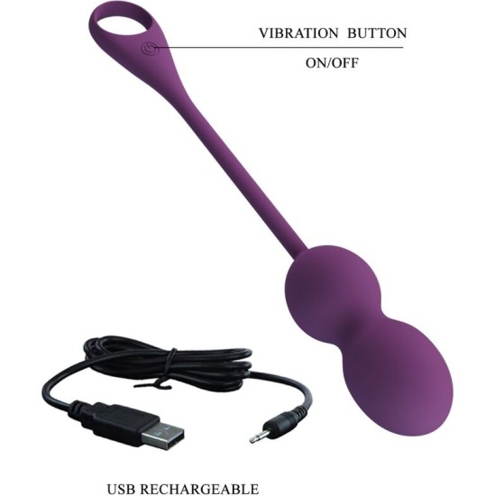 Pretty Love ELVIRA KEGEL BALLS APP REMOTE CONTROL PURPLE