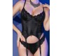 Chilirose CORPETE E TANGA CR-4623 PRETO - 38 M