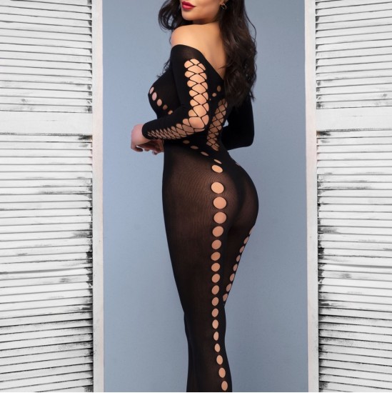 Chilirose CATSUIT CR-4646 PRETO - 36-38 S/M