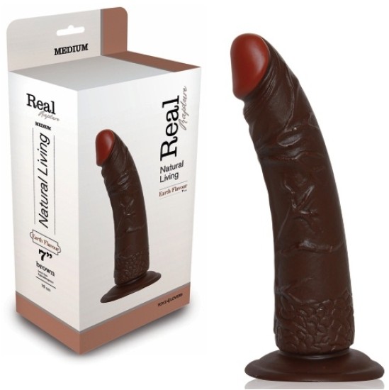 Toyz4Lovers TIKRAS RAPTURE EARTH SKONIO REALISTINIS DILDO 7'' JUODAS