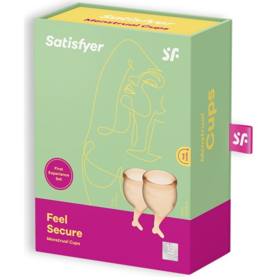 Satisfyer FEEL SECURE 2 MENSTRUAL CUPS SET ORANGE