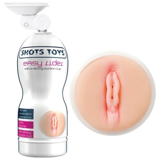 Shots Toys EASY RIDER MASTURBATOR WITH SUCTION CUP VAGINAL