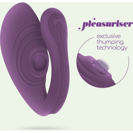 Crushious PLEASURISER RECHARGEABLE VIBRATOR WITH REMOTE CONTROL AND FREE WATERBASED LUBRICANT