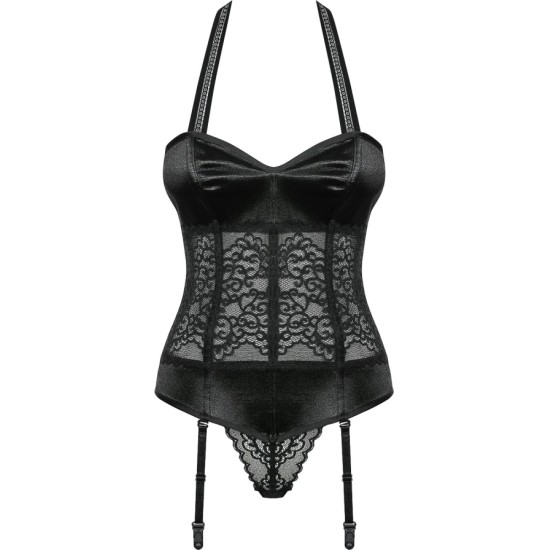 Obsessive CORPETE E TANGA AILAY PRETO - 40-42 L/XL