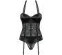 Obsessive CORPETE E TANGA AILAY PRETO - 40-42 L/XL