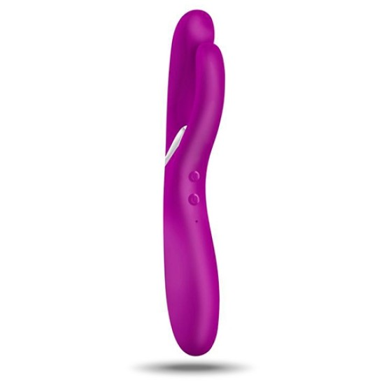 OVO E6 UZLĀDĒJAMS DUBULTĀS VIBRATORS FUCHSIA