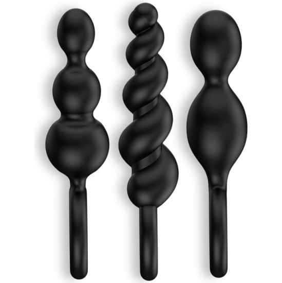 Satisfyer BOOTY CALL 3 PIECE SET ANAL PLUGS BLACK