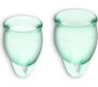 Satisfyer FEEL CONFIDENT 2 MENSTRUAL CUPS SET LIGHT GREEN