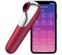 Satisfyer Connect SATISFYER DUAL LOVE VIBRATOR AND SUCTIONER WITH PULSED AIR RED