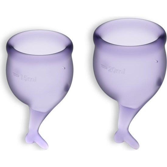 Satisfyer FEEL SECURE 2 MENSTRUAL CUPS SET LILAC