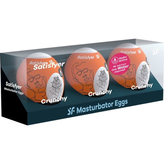 Satisfyer PACK OF 3 MASTURBATOR EGG CRUNCHY