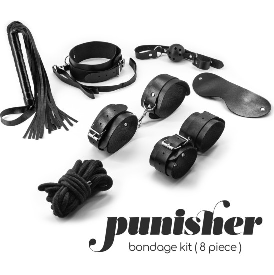 Crushious PUNISHER 8 DAĻU BONDAGE KOMPLEKTS