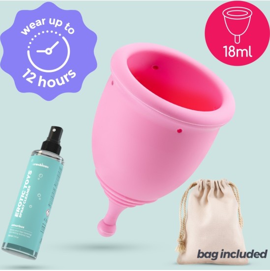 Crushious MINERVA XS MENSTRUAL CUP WITH POUCH AND TOY CLEANER 150 ML