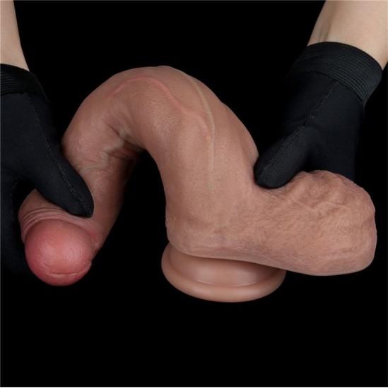 Lovetoy Divslāņu silikona dildo 8.5
