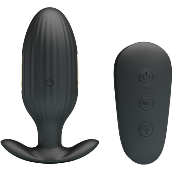 Pretty Love Bottom PRETTY LOVE - KELLY PLUG ANAL RECHARGEABLE VIBRATOR BLACK