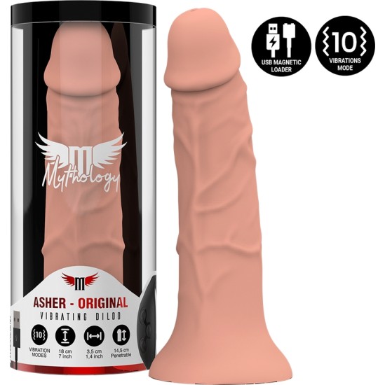 Mythology Fantasy Dildo MITOLOĢIJA - ASHER ORIĢINĀLS DILDO S - VIBRATORS SADERĪGS AR WATCHME BEZVADU TEHNOLOĢIJU