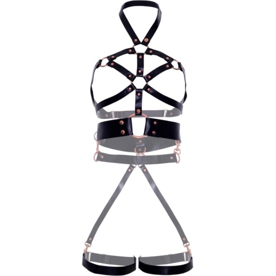 Leg Avenue Kink LEG AVENUE - VEGAN LEATHER GRIP BODY HARNESS BLACK M