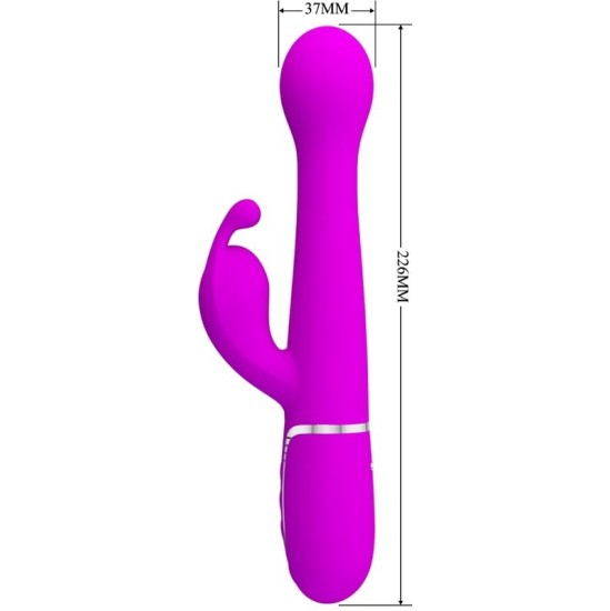 Pretty Love Flirtation PRETTY LOVE – DEJON RABBIT VIBRATOR 3 viename daugiafunkcinis violetinis